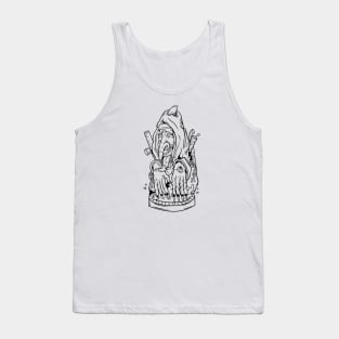 Dope witch cartoon illustration Tank Top